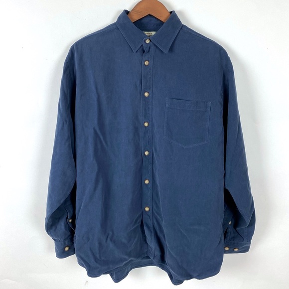 Tommy Bahama Other - Tommy Bahama Men’s Button Down Shirt Navy Blue Medium Vintage